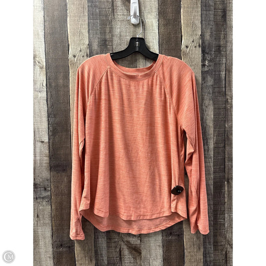 Athletic Top Long Sleeve Crewneck By Old Navy In Orange, Size: L
