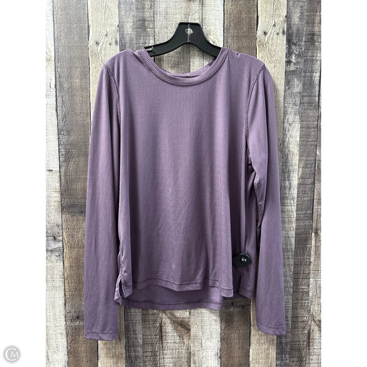 Athletic Top Long Sleeve Crewneck By Danskin In Purple, Size: L