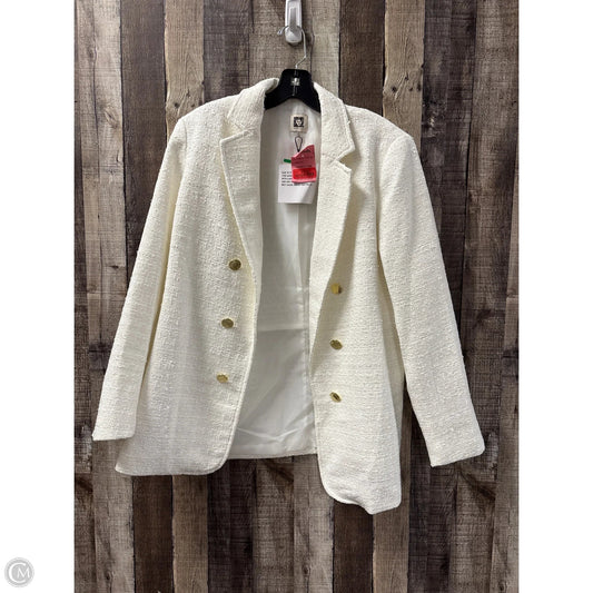 Blazer By Anne Klein In Ivory, Size: L