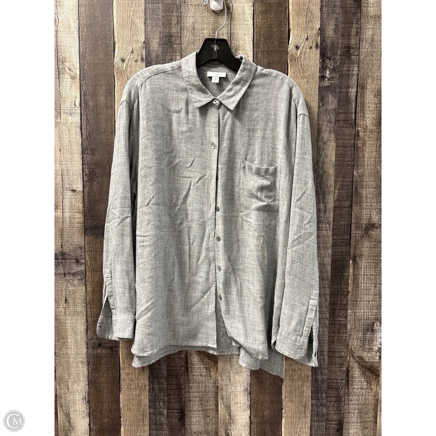 Top Long Sleeve By J. Jill In Grey, Size: M