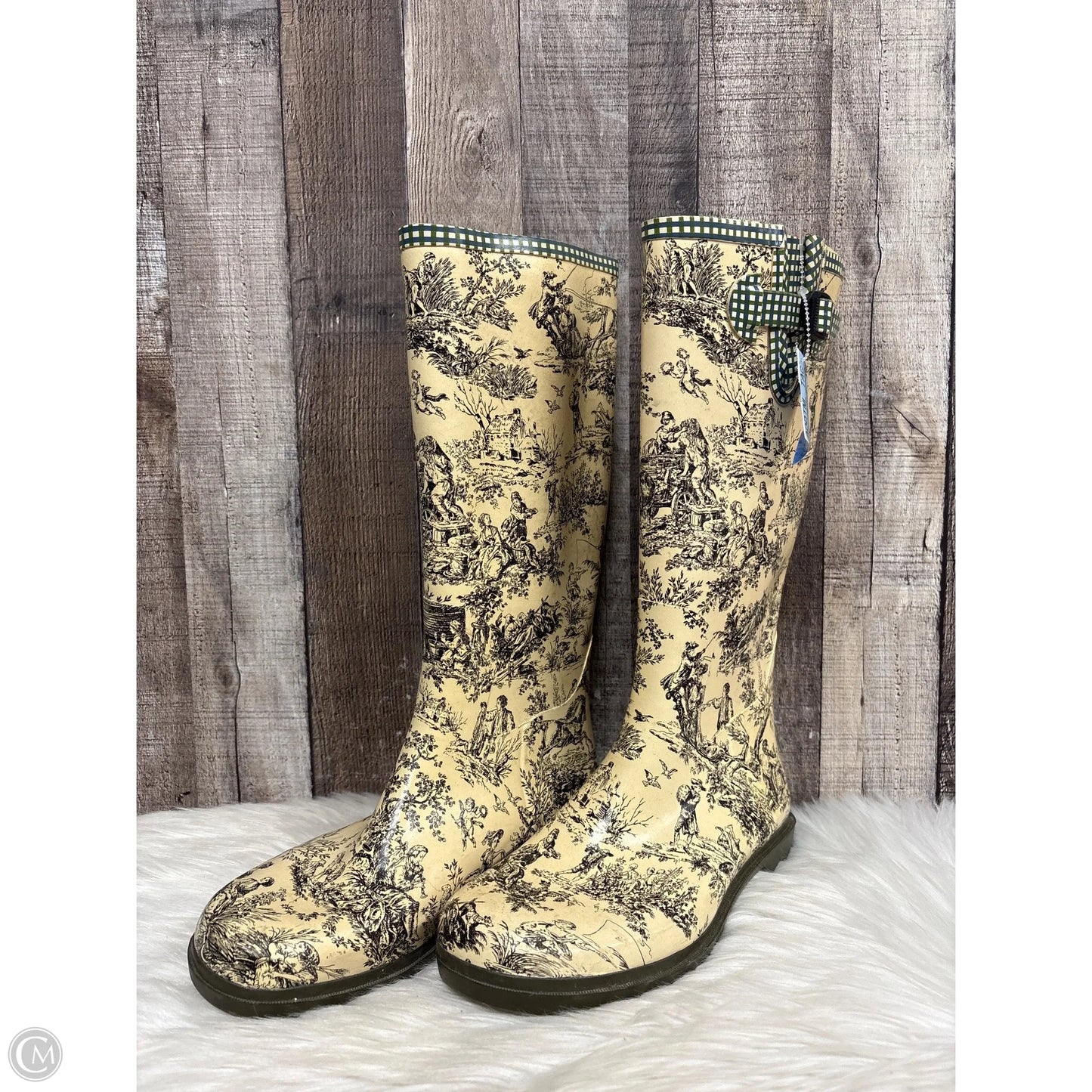 Boots Rain By Clothes Mentor In Beige, Size: 9