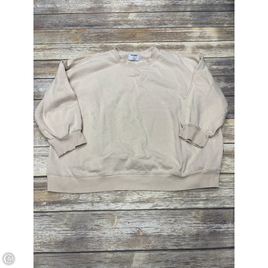 Sweatshirt Crewneck By Old Navy In Beige, Size: Xl