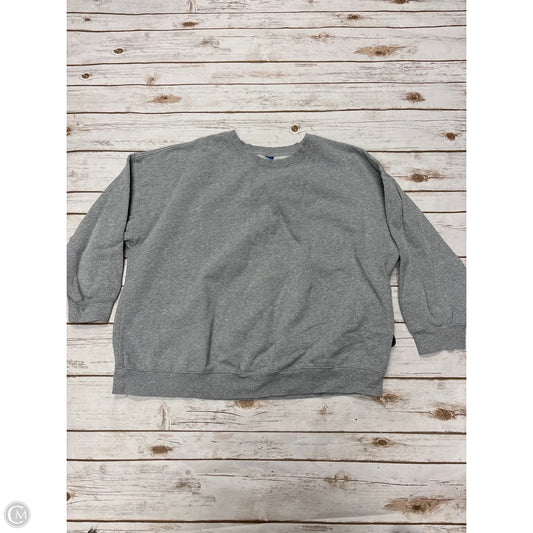 Sweatshirt Crewneck By Old Navy In Grey, Size: Xl