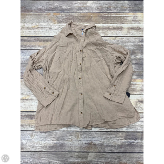 Top Long Sleeve By Old Navy In Beige, Size: Xl