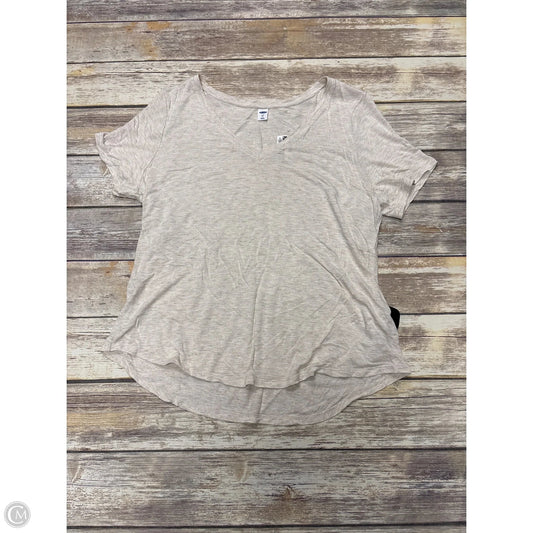 Top Short Sleeve By Old Navy In Beige, Size: Xl