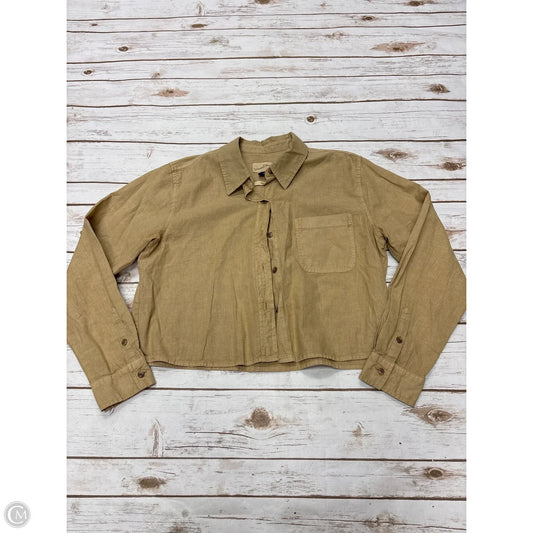 Top Long Sleeve By Universal Thread In Tan, Size: M