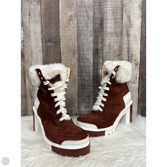 Boots Ankle Heels By Azalea Wang In Brown, Size: 7.5