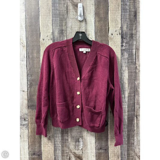 Cardigan By Loft In Maroon, Size: Lp