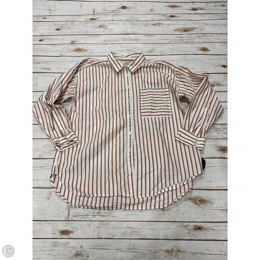 Top Long Sleeve By Loft In Striped Pattern, Size: Lp