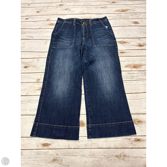 Jeans Wide Leg By Cabi In Blue Denim, Size: 8