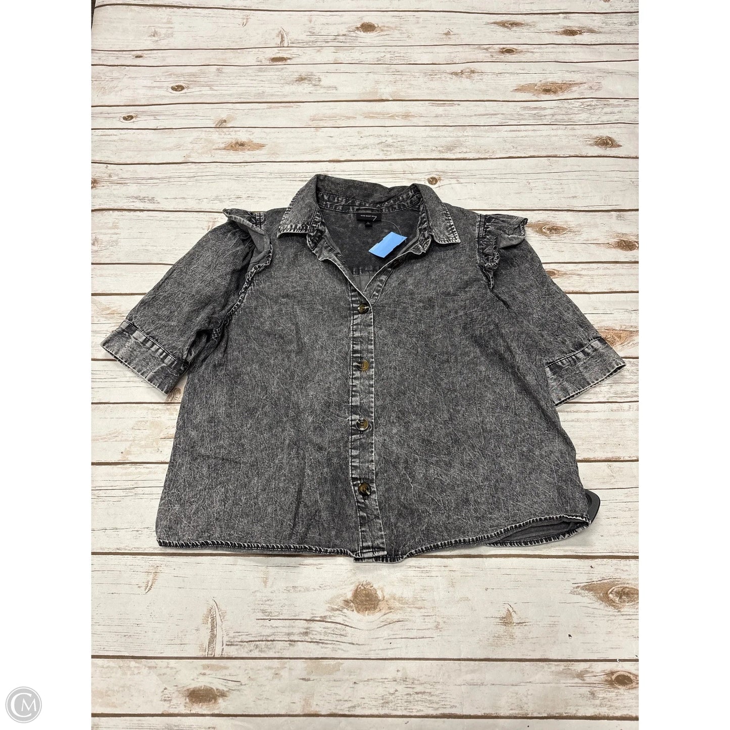 Top Short Sleeve By Who What Wear In Black, Size: L