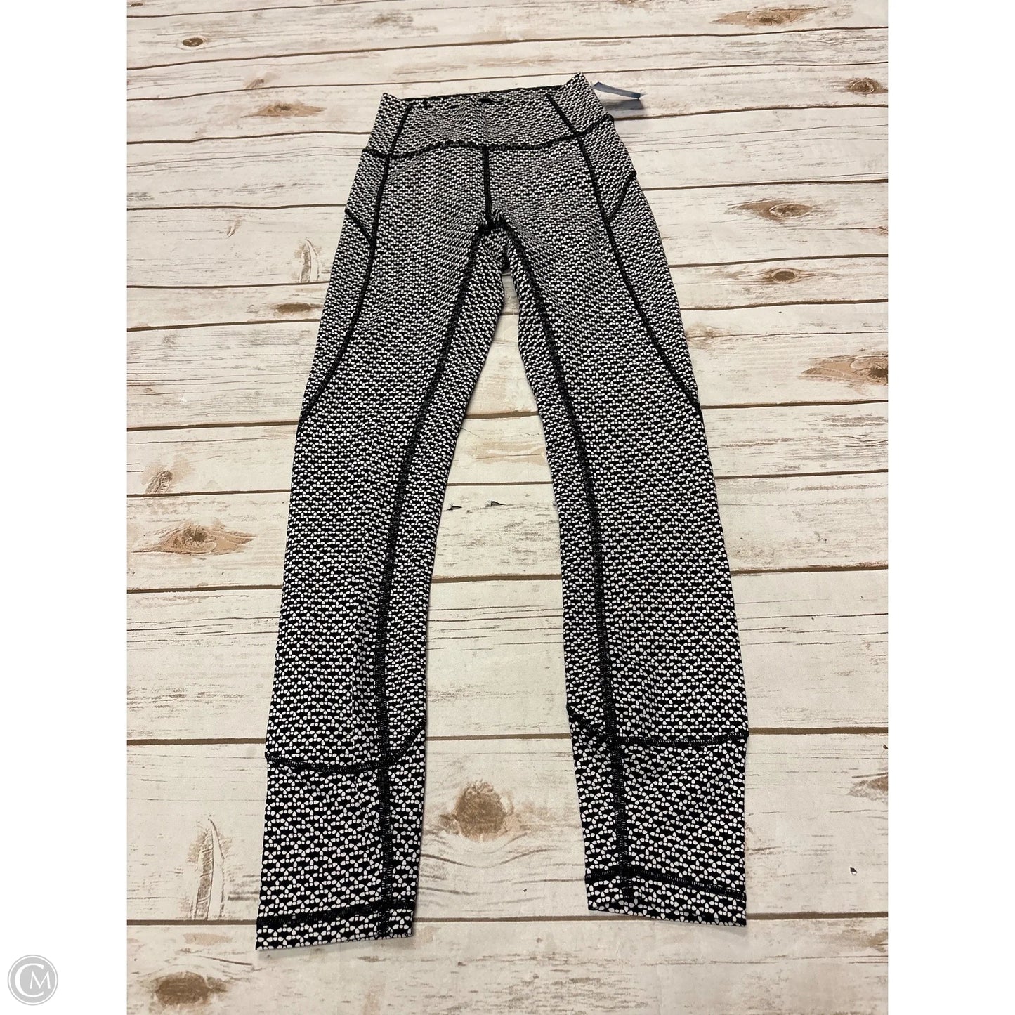 Athletic Leggings By Lululemon In Black & White, Size: 2