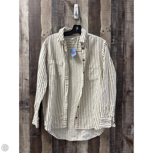 Jacket Shirt By Madewell In Striped Pattern, Size: Xs