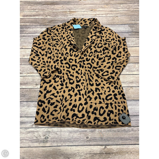 Sweater Cardigan By J. Crew In Animal Print, Size: Xs