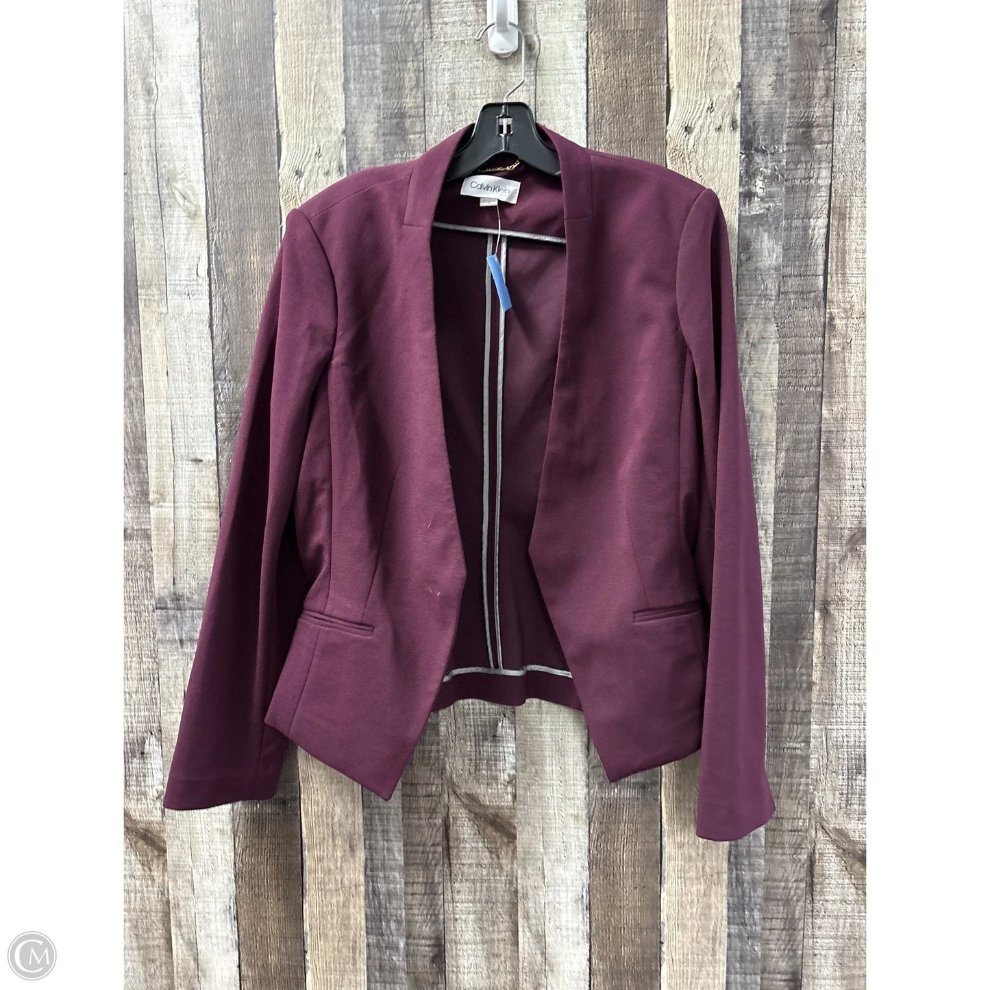 Blazer By Calvin Klein In Maroon, Size: L