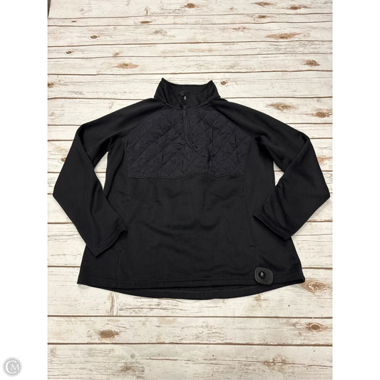 Athletic Top Long Sleeve Collar By Avia In Black, Size: L