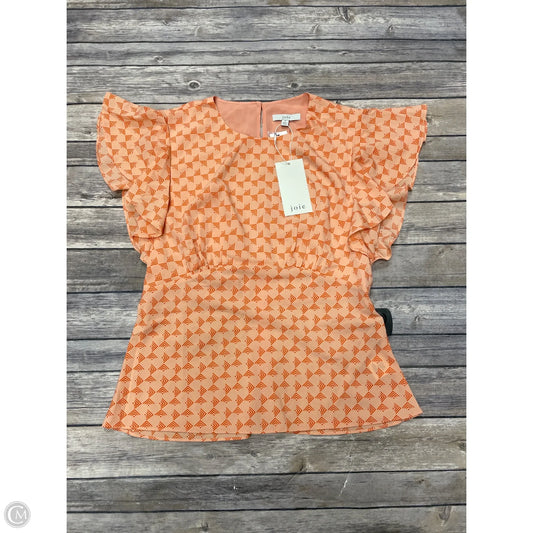 Top Sleeveless By Joie In Orange, Size: M
