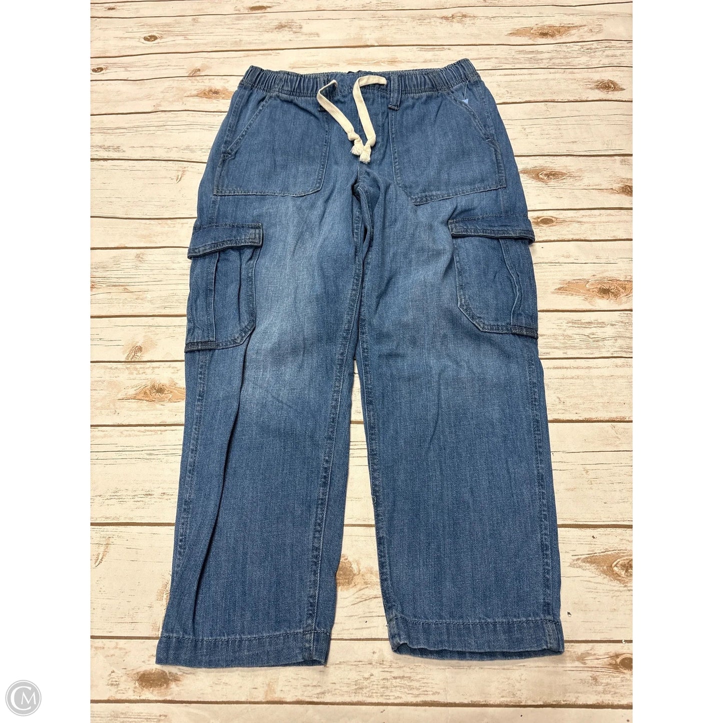 Jeans Cropped By Gap In Blue Denim, Size: M