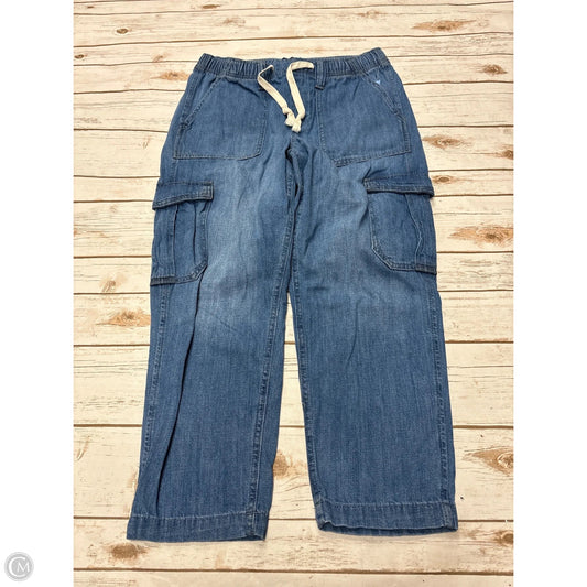 Jeans Cropped By Gap In Blue Denim, Size: M