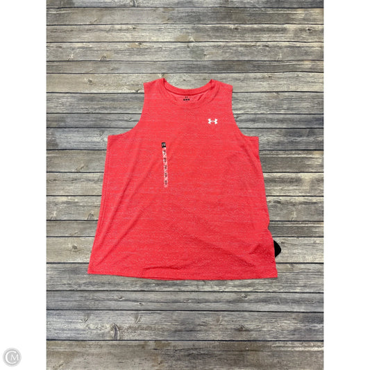 Athletic Tank Top By Under Armour In Coral, Size: M