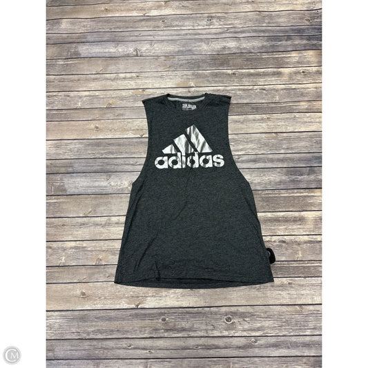 Athletic Tank Top By Adidas In Grey, Size: S