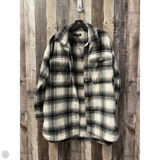 Jacket Fleece By Banana Republic In Plaid Pattern, Size: S