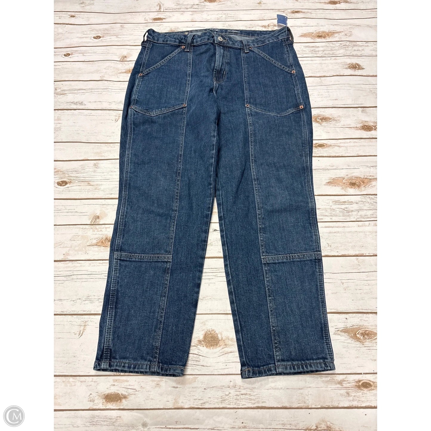 Jeans Straight By Old Navy In Blue Denim, Size: 14