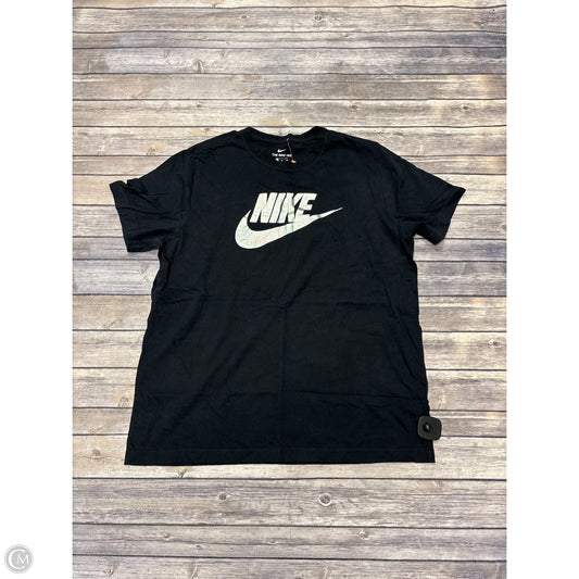 Athletic Top Short Sleeve By Nike In Black, Size: Xl