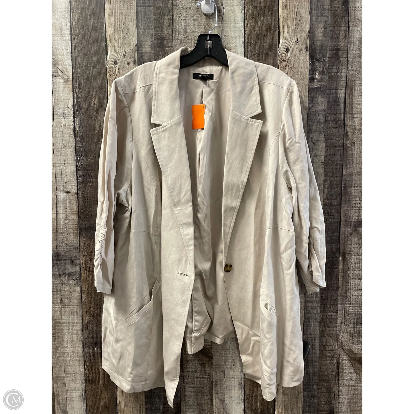 Blazer By Torrid In Tan, Size: 2x