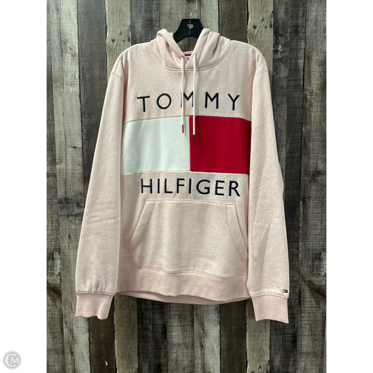 Sweatshirt Hoodie By Tommy Hilfiger In Pink, Size: L