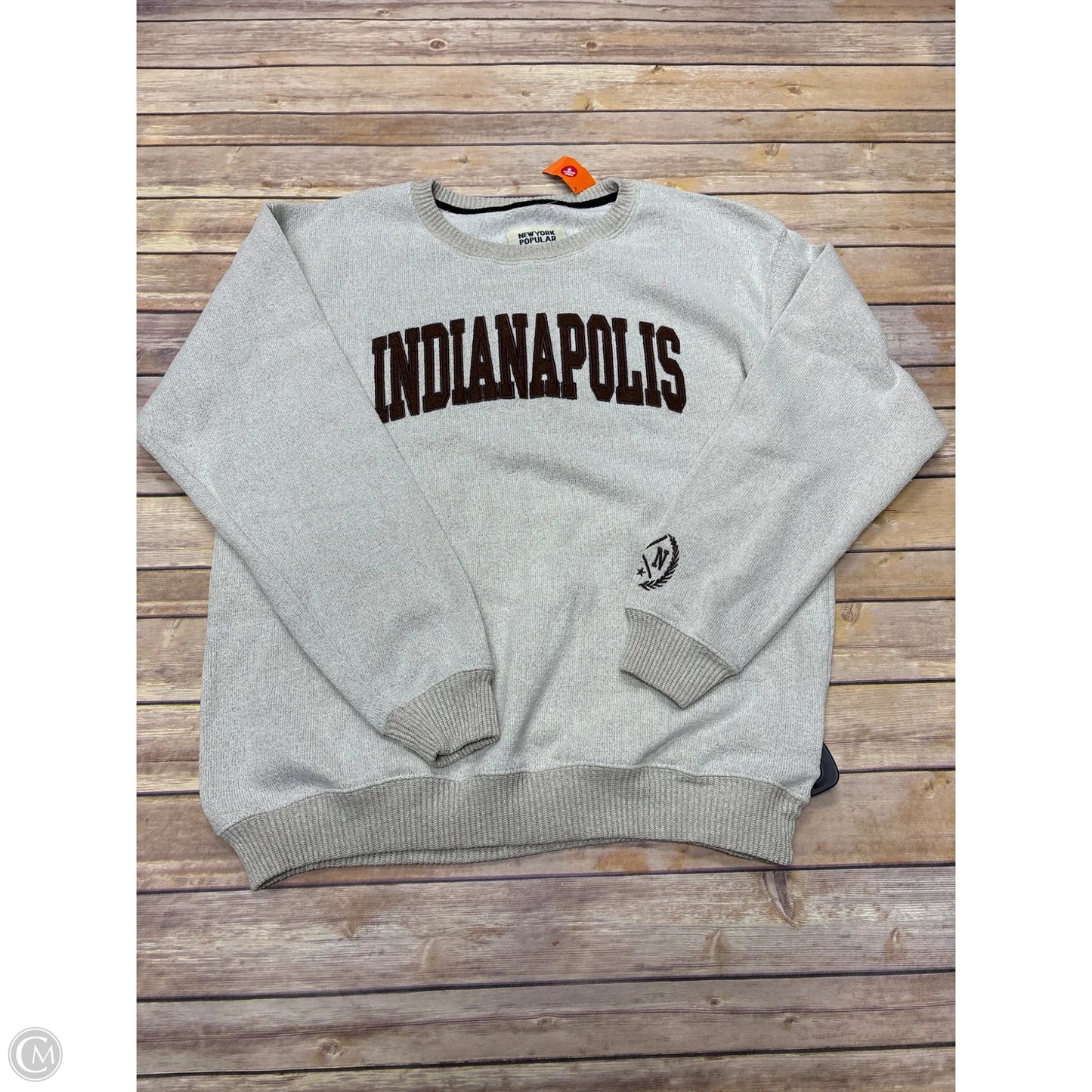 Sweatshirt Crewneck By Cme In Beige, Size: L