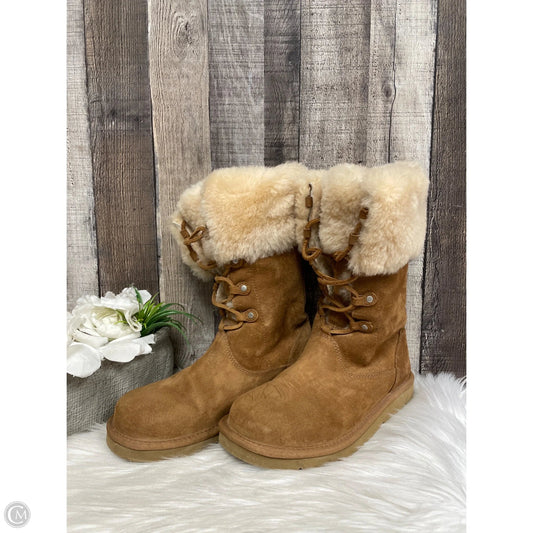 Boots Designer By Ugg In Brown, Size: 7