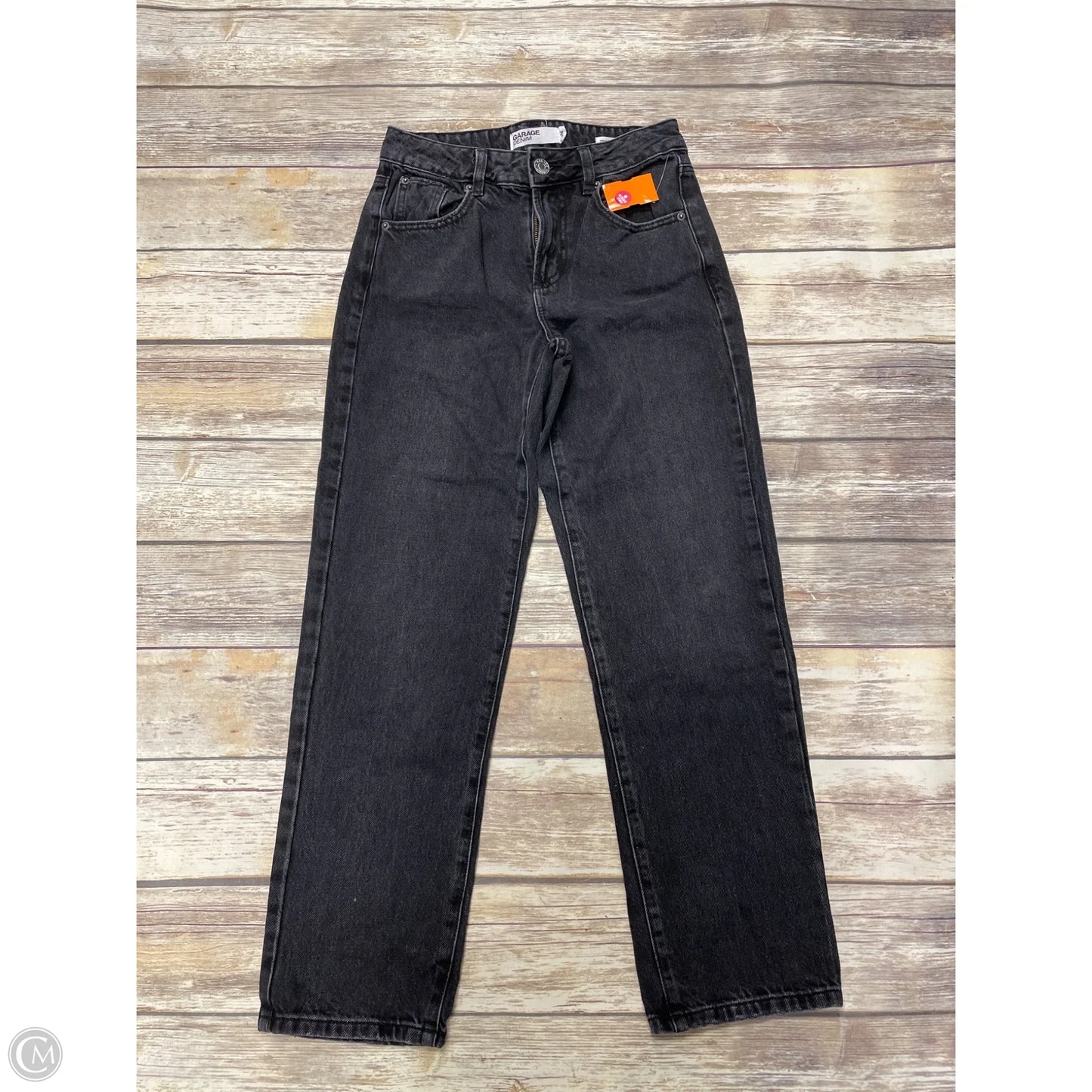 Jeans Straight By Garage In Black Denim, Size: 0