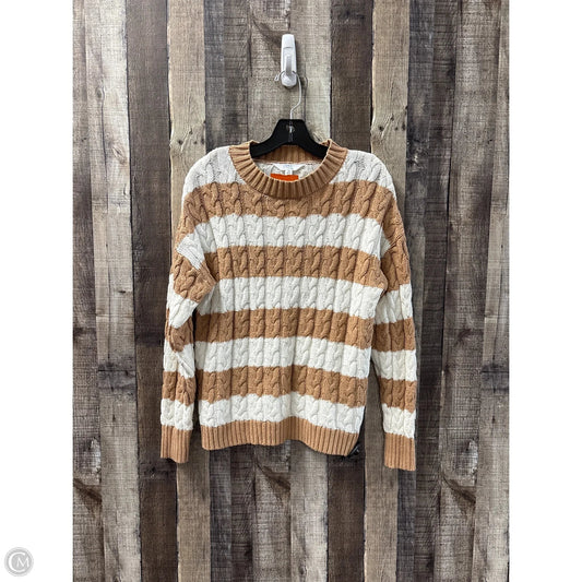 Sweater By Time And Tru In Tan & White, Size: Xs