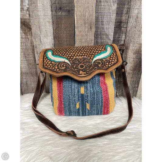 Crossbody Leather By Myra, Size: Large