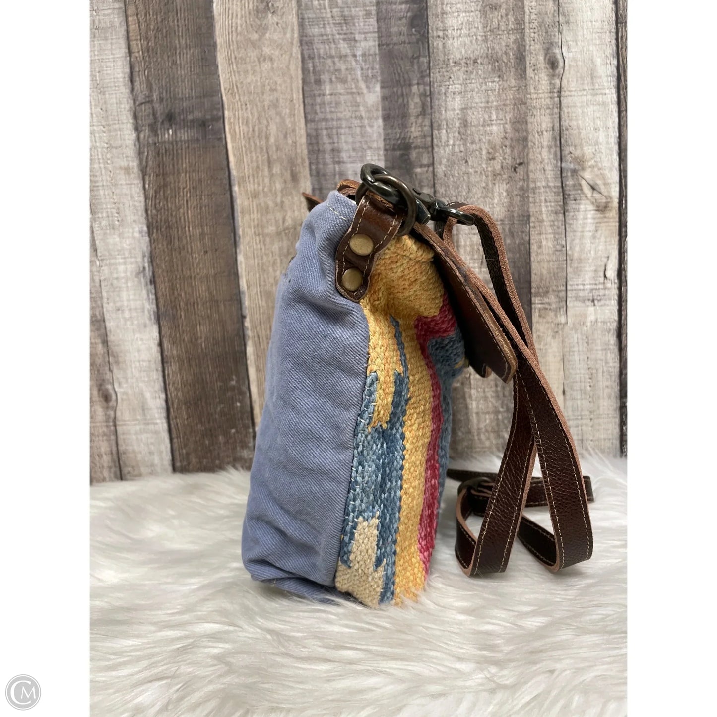 Crossbody Leather By Myra, Size: Large