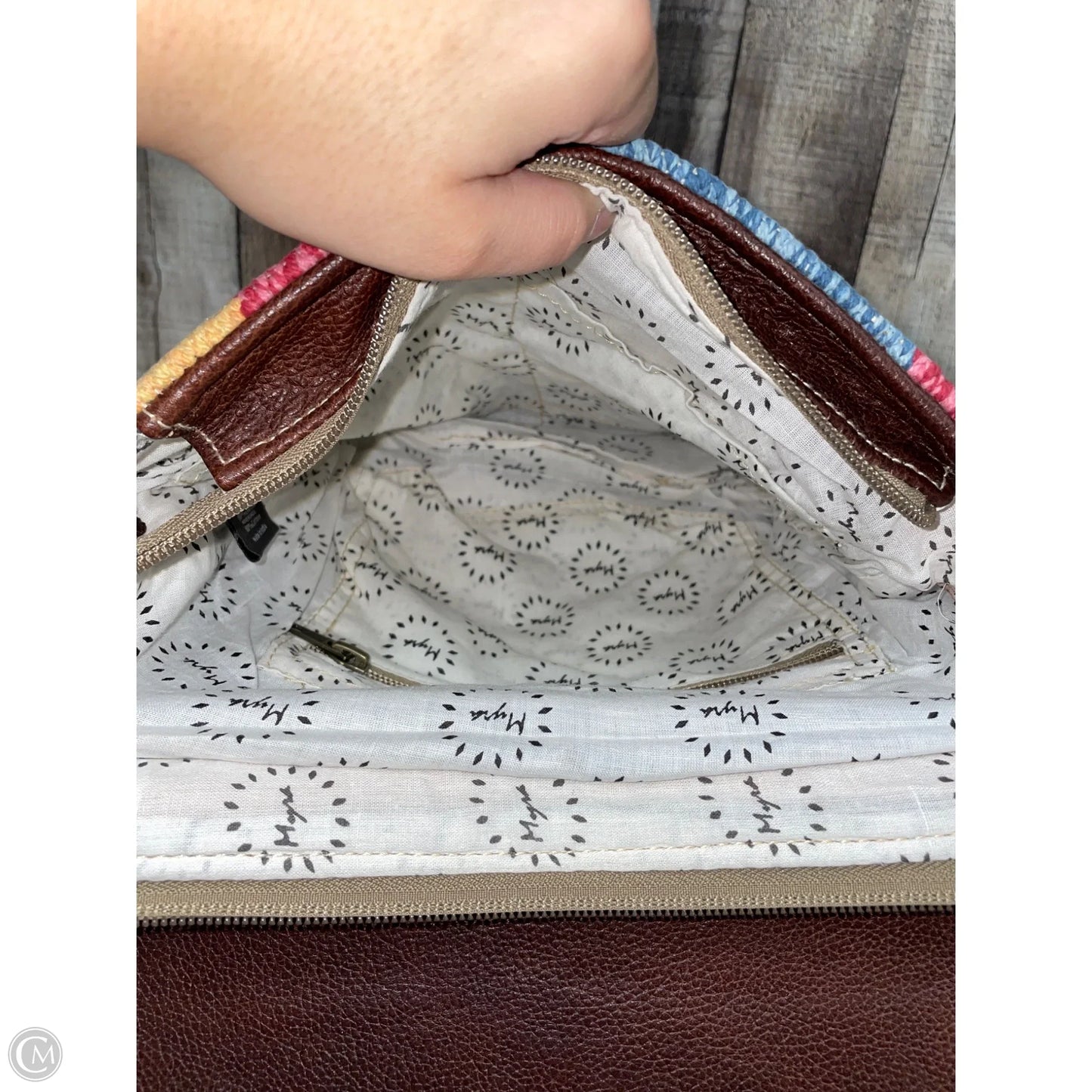 Crossbody Leather By Myra, Size: Large