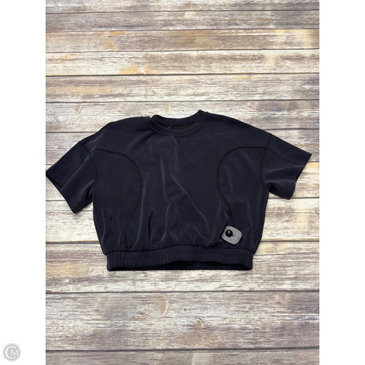 Athletic Top Short Sleeve By Lululemon In Black, Size: S