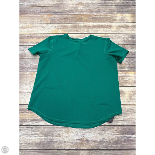 Athletic Top Short Sleeve By Lululemon In Green, Size: Xl