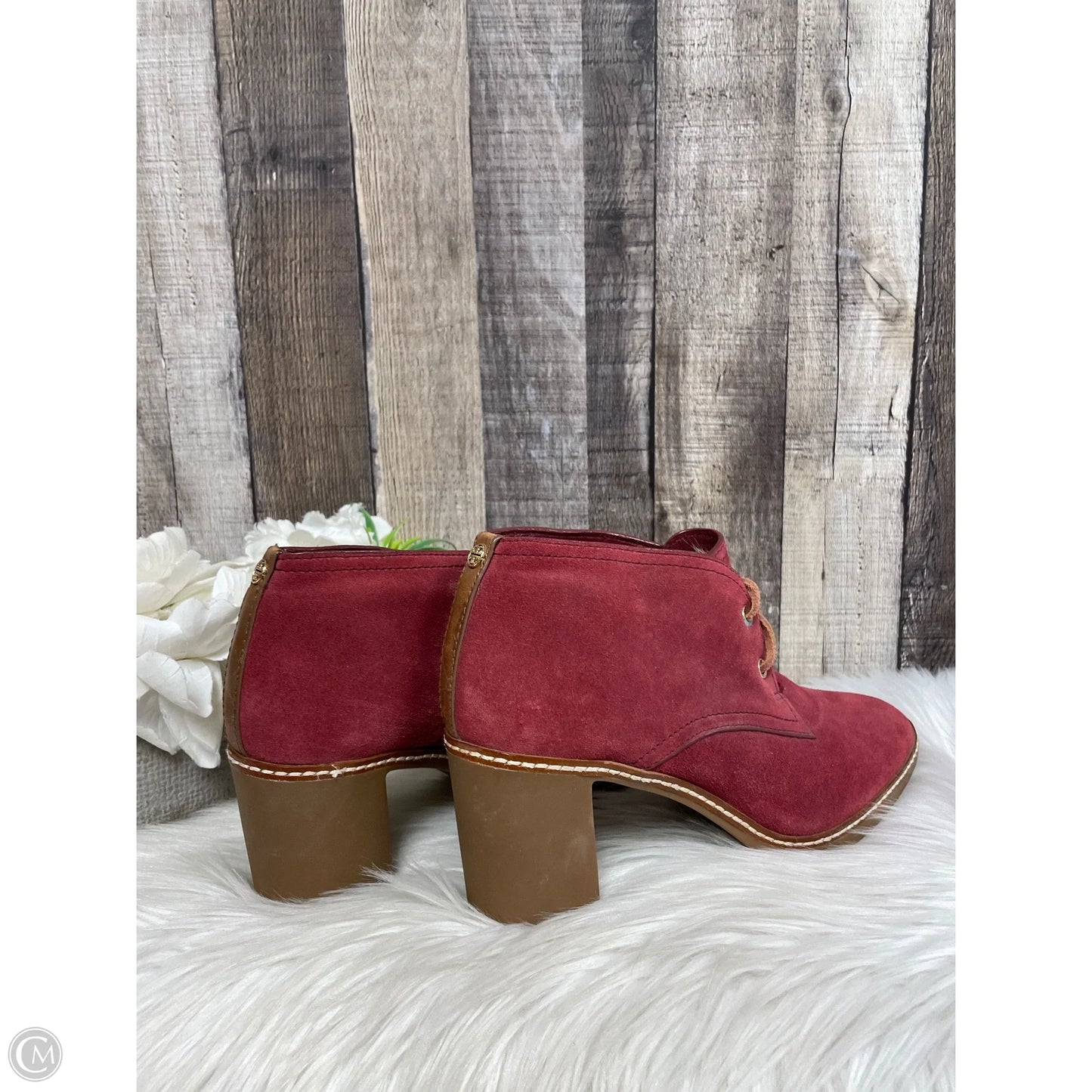 Boots Designer By Tory Burch In Red, Size: 9