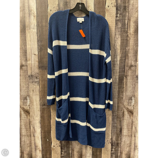 Cardigan By Jun & Ivy In Blue & White, Size: S