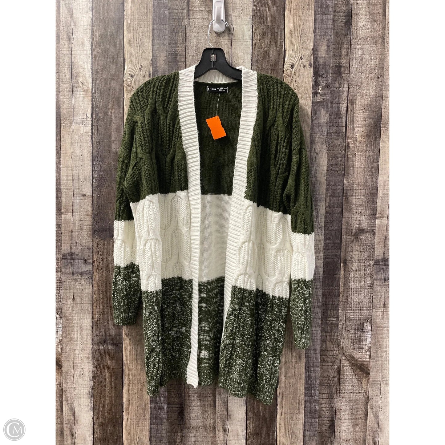 Sweater Cardigan By Shein In Green, Size: M