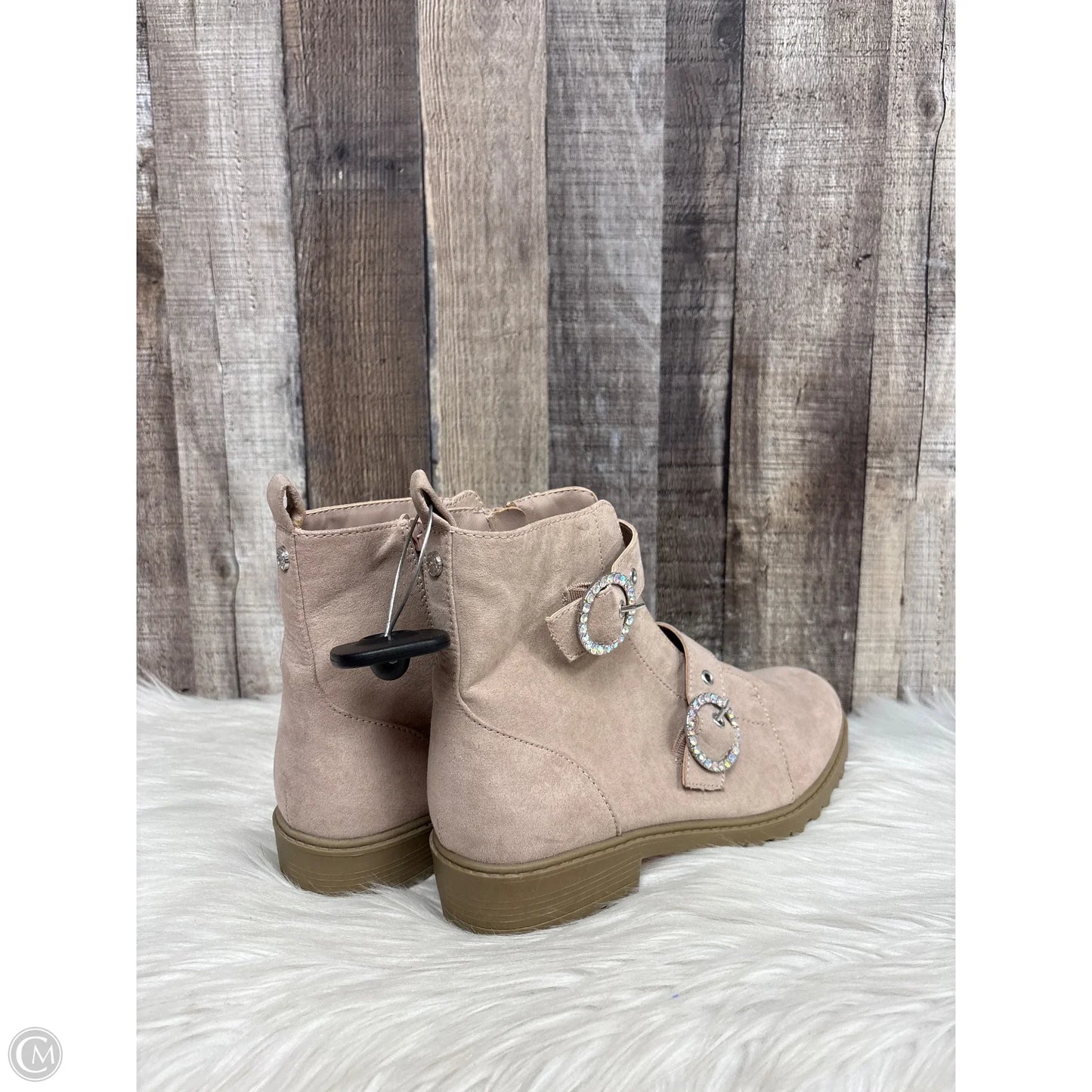 Boots Ankle Heels By Madden Nyc In Beige, Size: 6