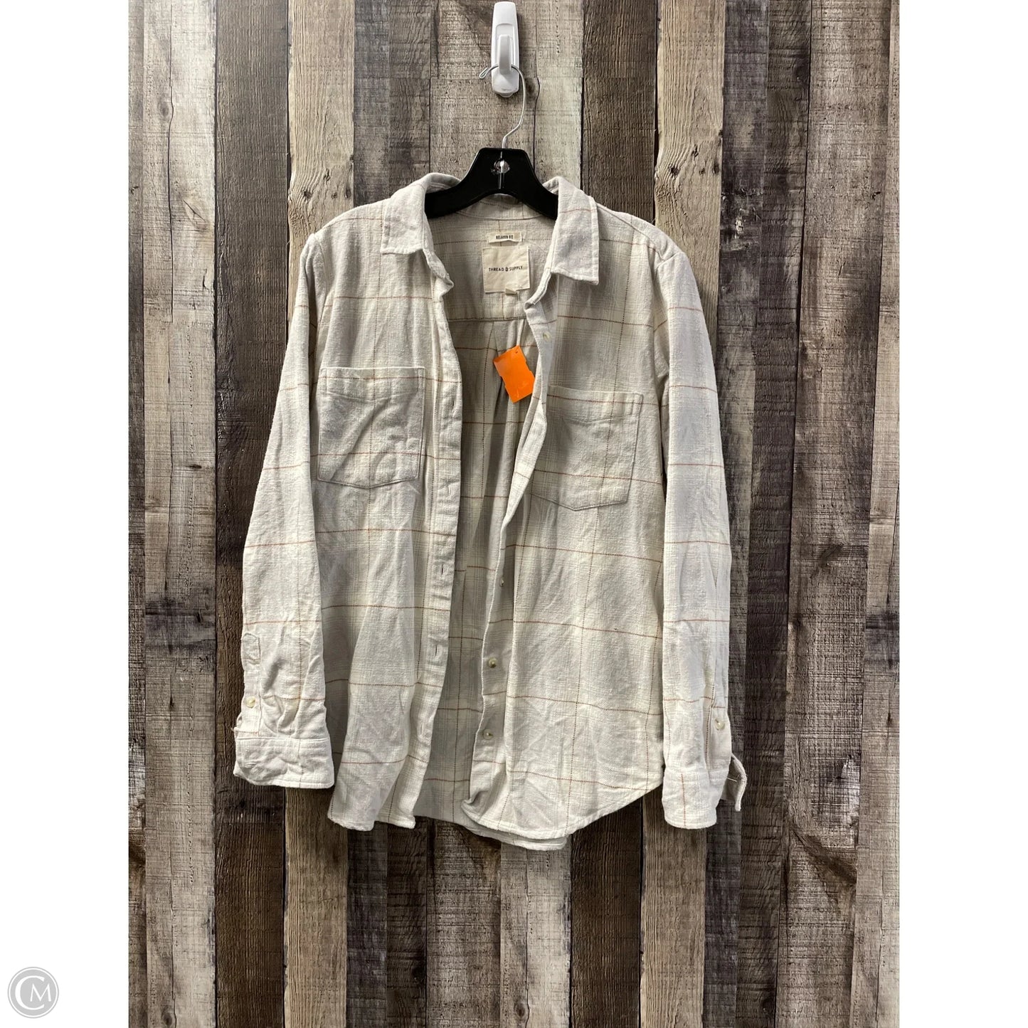 Jacket Shirt By Thread And Supply In Plaid Pattern, Size: S