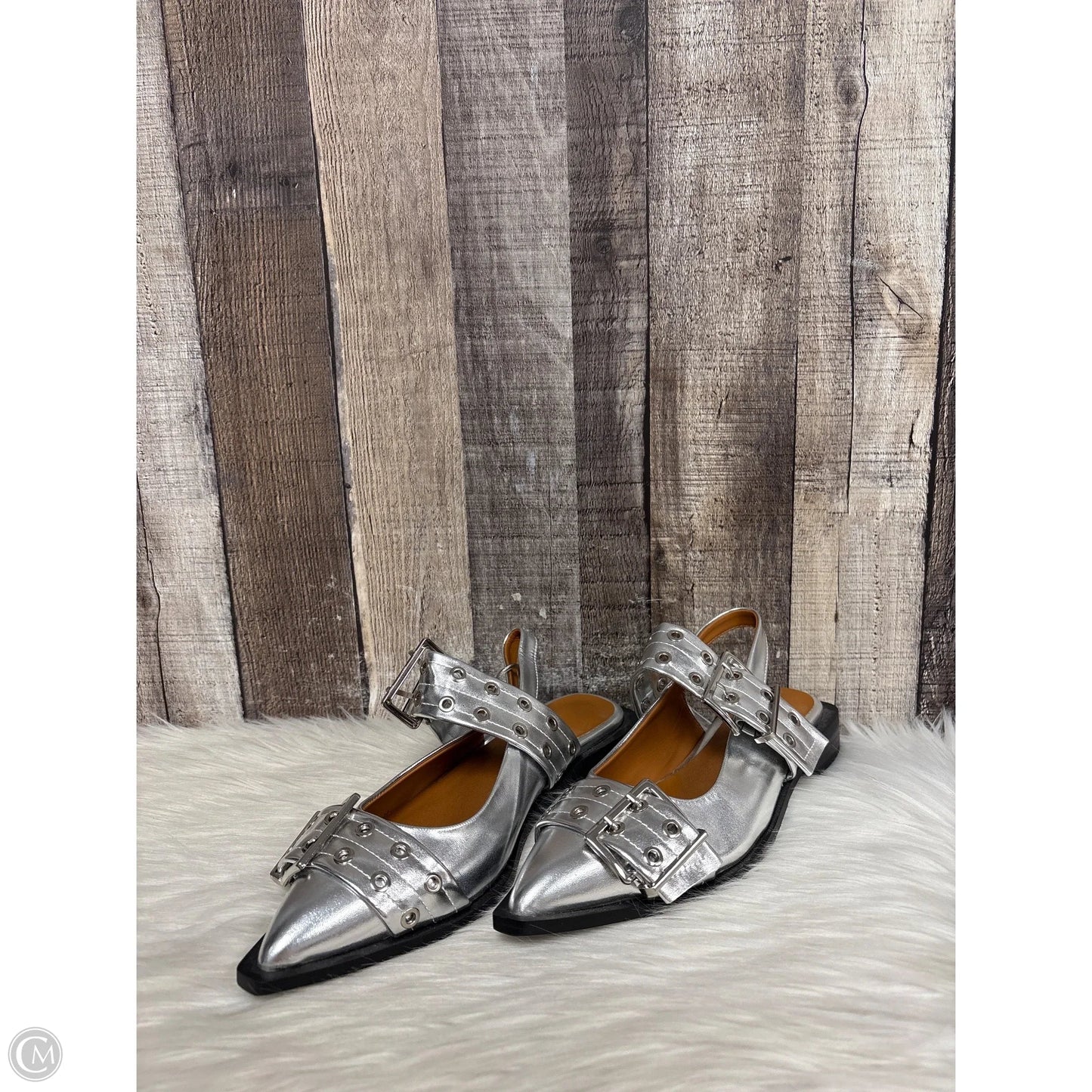Shoes Flats By Cmf In Silver, Size: 6