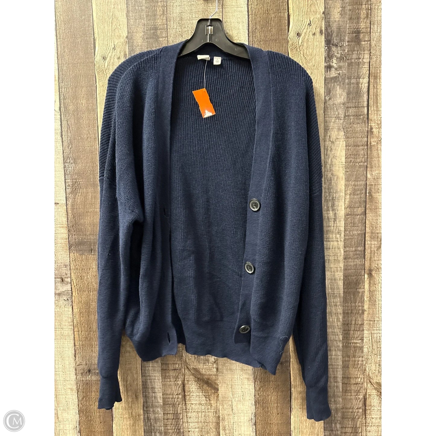 Sweater Cardigan By Gap In Navy, Size: S
