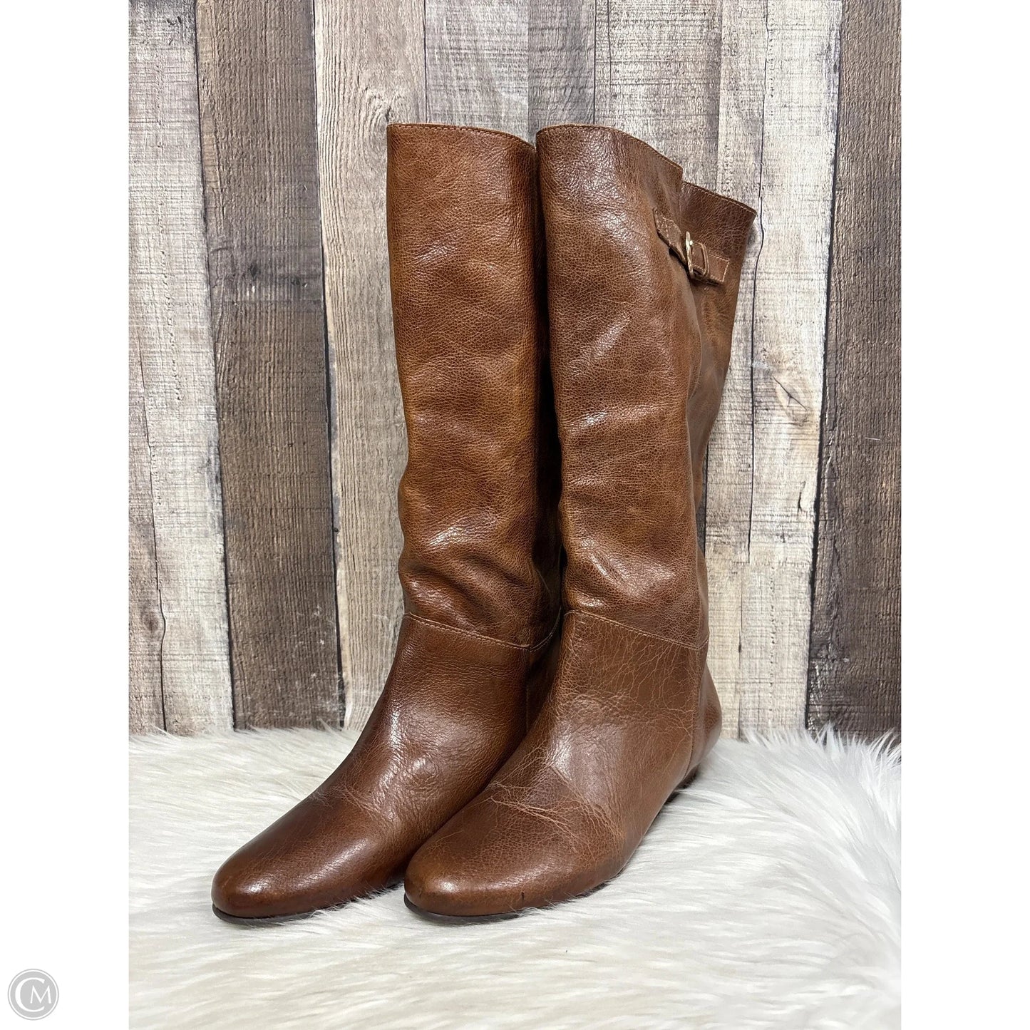 Boots Mid-calf Flats By Steve Madden In Brown, Size: 9