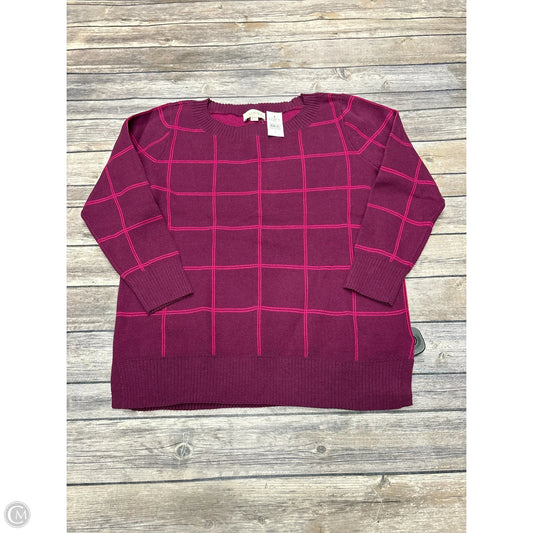 Sweater By Loft In Maroon, Size: S