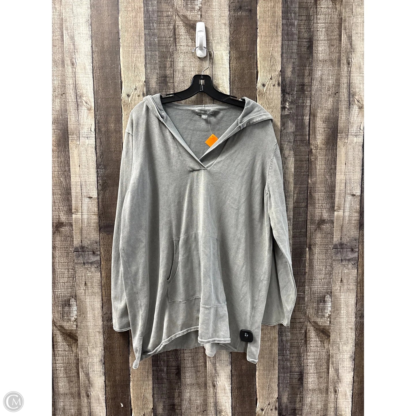 Sweatshirt Hoodie By Barefoot Dreams In Grey, Size: 1x