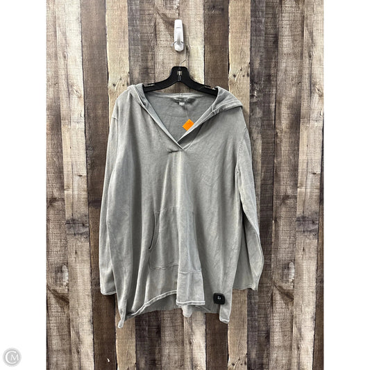 Sweatshirt Hoodie By Barefoot Dreams In Grey, Size: 1x